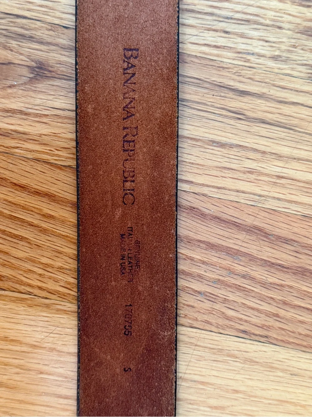 Banana Republic Genuine Leather Embossed Brown Belt Size S 36”